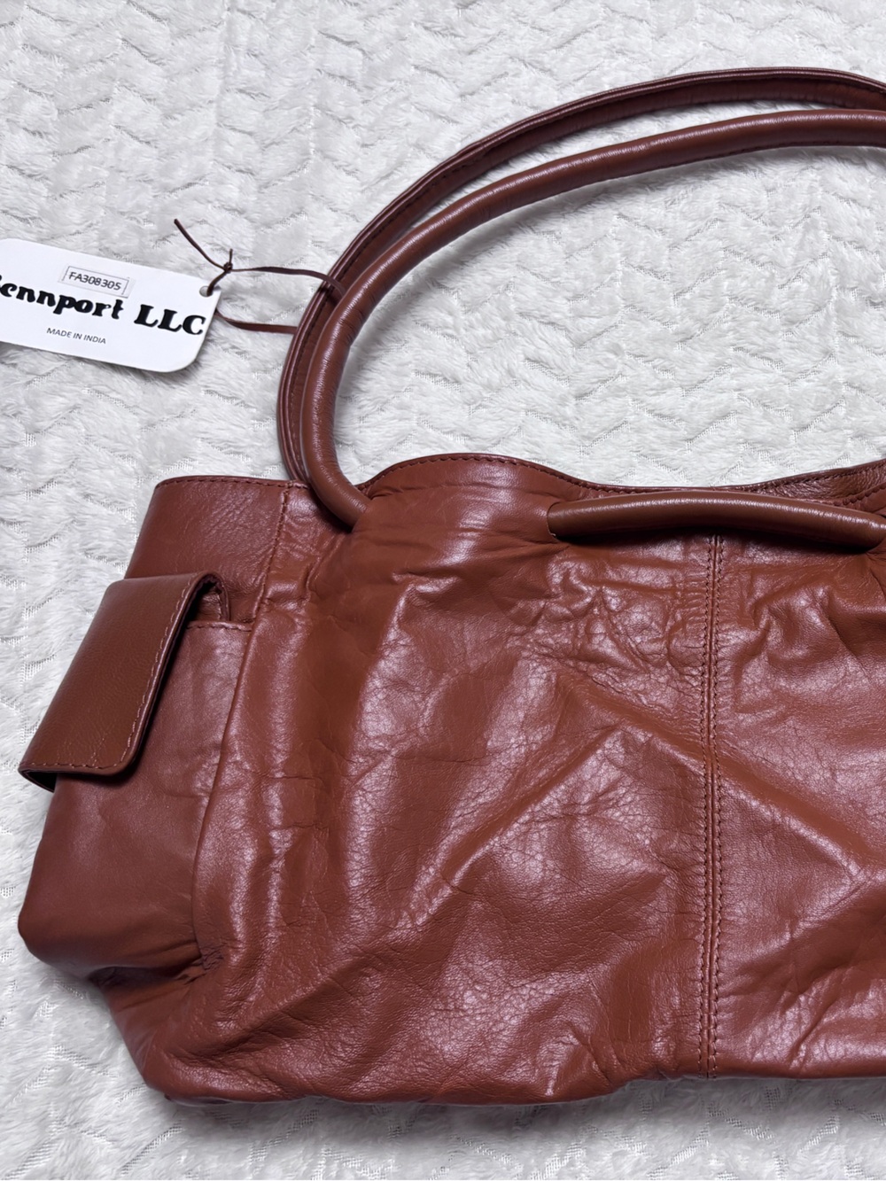 Women's Brown Shoulder Bag - Unbranded Leather Tote